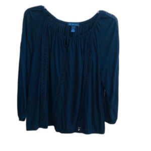 INC 2X BLACK SUMMER TOP